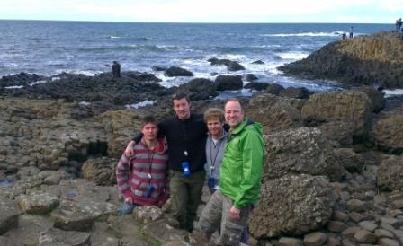 (from left) James Beasley, Brendan Storch, Rob Brown and David Glover. James, Brendan and David are raising money for charity MIND in memory of Rob, who died last year.